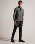 RAZEN-Tops-Ls Woven Collar Textured Polo- Ted Baker Romania